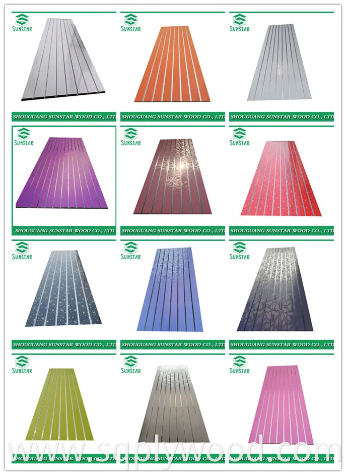 12mm 15mm 18mm Melamine Faced MDF Board / Slot MDF / UV MDF